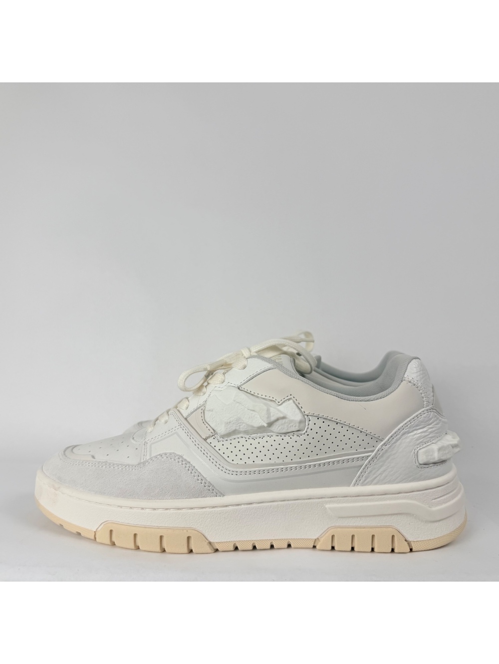 🍨 MSGM Panelled Low Top Sneakers White Grey Men's EU 42 US 9 With Box Dust Bag - Picture 16 of 16
